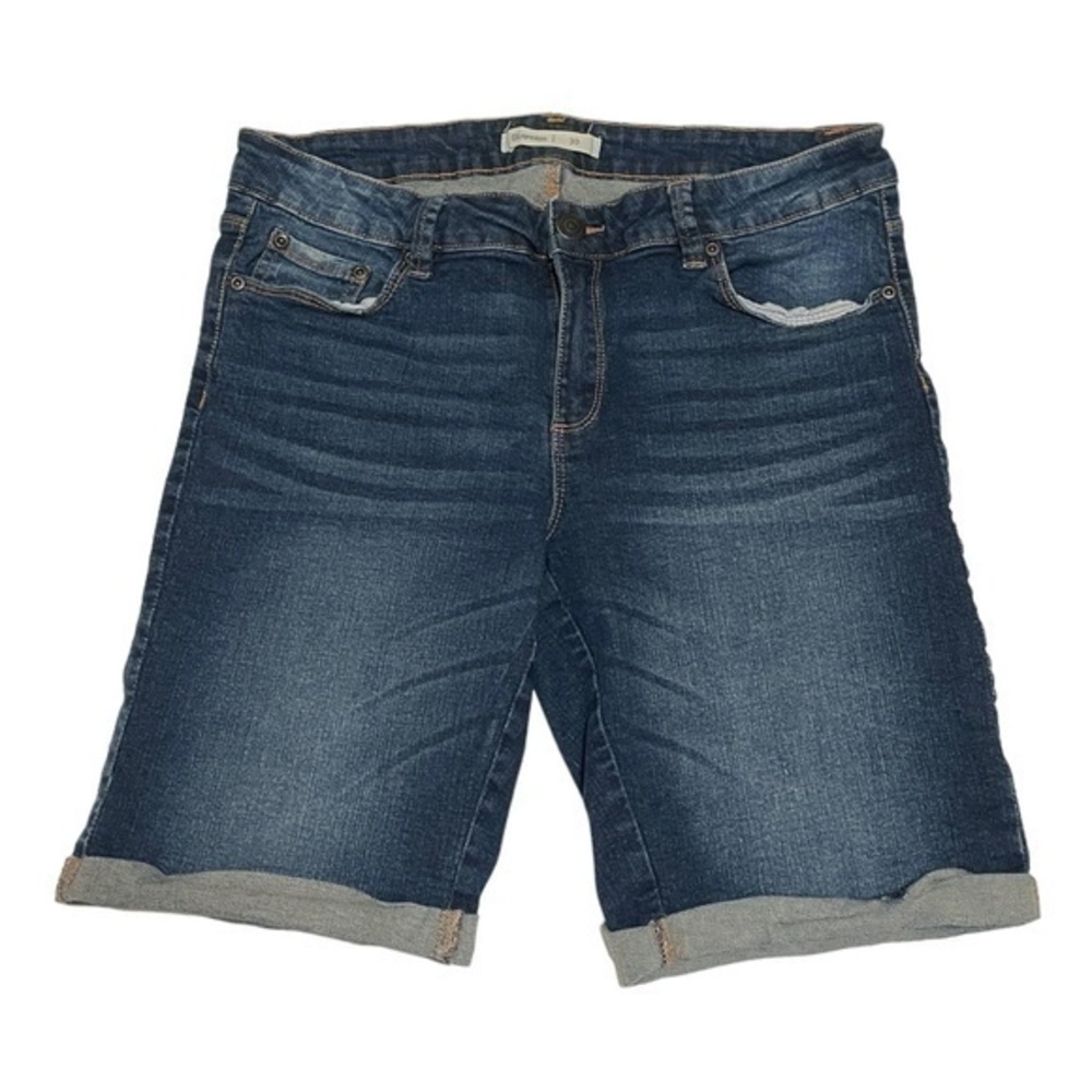 3/$25 Bluenotes Womens Taylor Low Rise Bermuda Jean Shorts Size 30